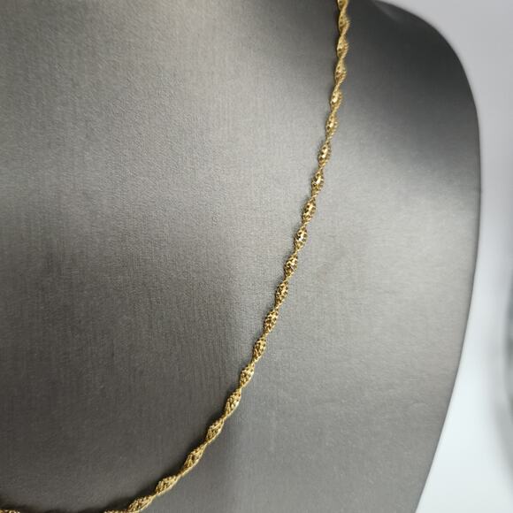 14k Yellow Gold Rope Chain Necklace 18" - Picture 2 of 13